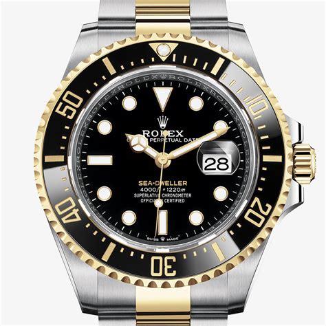 rolex sea-dweller oyster 43mm oystersteel and yellow gold|rolex sea dweller models.